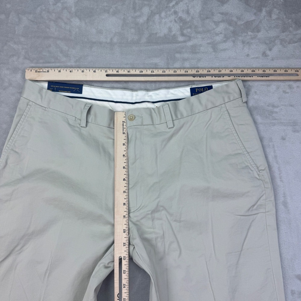 Polo Ralph Lauren Chino Pants Men 40x30 Tan Straight Stretch Classic New Preppy - Picture 7 of 13